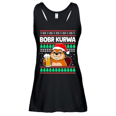 Bobr Kurwa Bober X Xmas Christmas Beer Kurwa Bober Xmas Beer Ladies Essential Flowy Tank