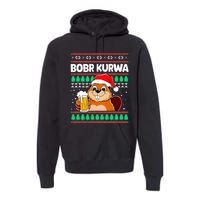 Bobr Kurwa Bober X Xmas Christmas Beer Kurwa Bober Xmas Beer Premium Hoodie