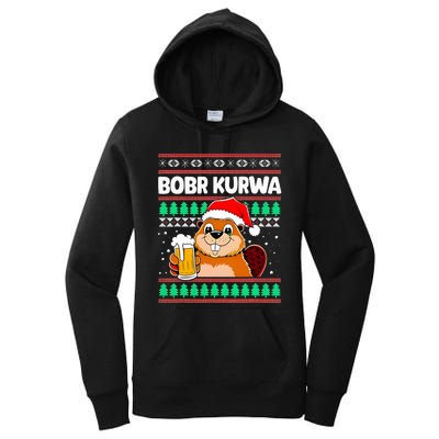 Bobr Kurwa Bober X Xmas Christmas Beer Kurwa Bober Xmas Beer Women's Pullover Hoodie