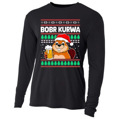 Bobr Kurwa Bober X Xmas Christmas Beer Kurwa Bober Xmas Beer Cooling Performance Long Sleeve Crew