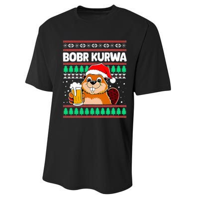 Bobr Kurwa Bober X Xmas Christmas Beer Kurwa Bober Xmas Beer Performance Sprint T-Shirt