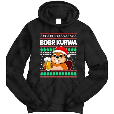 Bobr Kurwa Bober X Xmas Christmas Beer Kurwa Bober Xmas Beer Tie Dye Hoodie