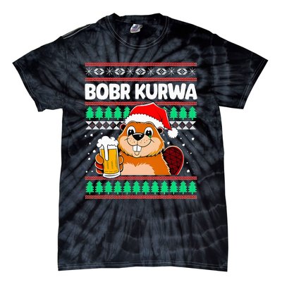 Bobr Kurwa Bober X Xmas Christmas Beer Kurwa Bober Xmas Beer Tie-Dye T-Shirt