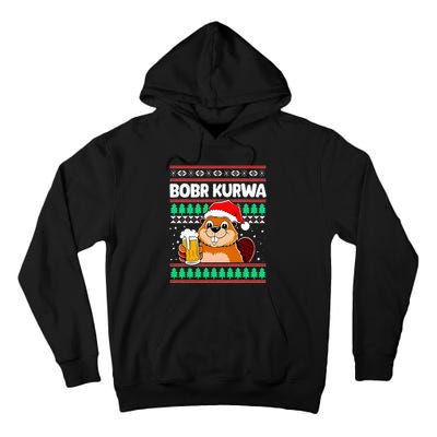 Bobr Kurwa Bober X Xmas Christmas Beer Kurwa Bober Xmas Beer Tall Hoodie