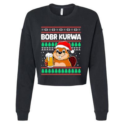 Bobr Kurwa Bober X Xmas Christmas Beer Kurwa Bober Xmas Beer Cropped Pullover Crew