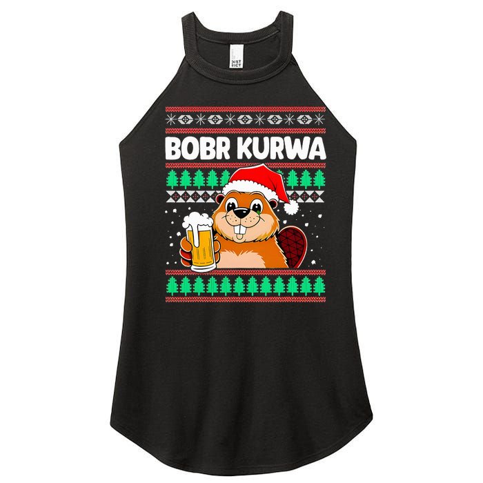 Bobr Kurwa Bober X Xmas Christmas Beer Kurwa Bober Xmas Beer Women's Perfect Tri Rocker Tank