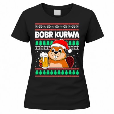 Bobr Kurwa Bober X Xmas Christmas Beer Kurwa Bober Xmas Beer Women's T-Shirt