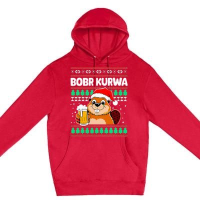 Bobr Kurwa Bober X Xmas Christmas Beer Kurwa Bober Xmas Beer Premium Pullover Hoodie