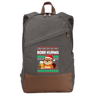 Bobr Kurwa Bober X Xmas Christmas Beer Kurwa Bober Xmas Beer Cotton Canvas Backpack