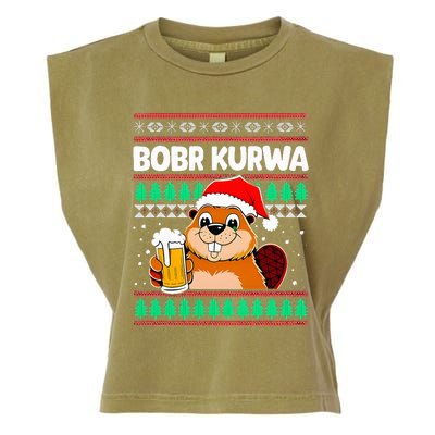 Bobr Kurwa Bober X Xmas Christmas Beer Kurwa Bober Xmas Beer Garment-Dyed Women's Muscle Tee