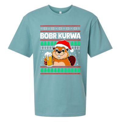 Bobr Kurwa Bober X Xmas Christmas Beer Kurwa Bober Xmas Beer Sueded Cloud Jersey T-Shirt