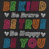 Be Kind Be Brave Be True Be Happy Be You Positive Quote 11oz C Handle Ceramic Mug