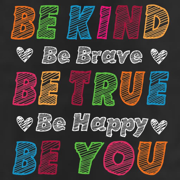 Be Kind Be Brave Be True Be Happy Be You Positive Quote 11oz C Handle Ceramic Mug
