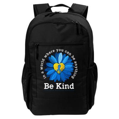 Be Kind Blue Sunflower Child Abuse Prevention Awareness Daily Commute Backpack