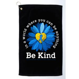 Be Kind Blue Sunflower Child Abuse Prevention Awareness Platinum Collection Golf Towel