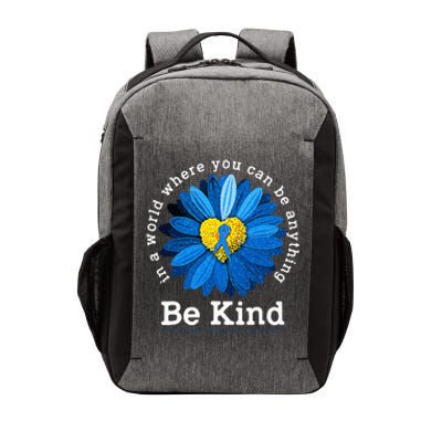 Be Kind Blue Sunflower Child Abuse Prevention Awareness Vector Backpack