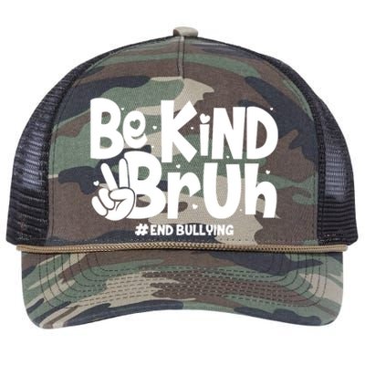 Be Kind Bruh #End Bullying Retro Rope Trucker Hat Cap