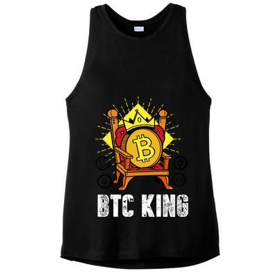 Bitcoin King Ladies PosiCharge Tri-Blend Wicking Tank