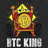 Bitcoin King 7 Panel Mesh Trucker Snapback Hat