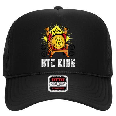 Bitcoin King High Crown Mesh Back Trucker Hat