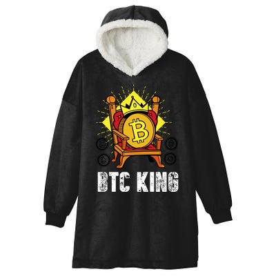 Bitcoin King Hooded Wearable Blanket