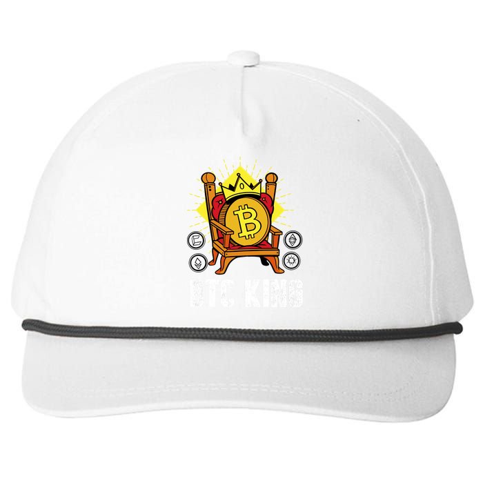 Bitcoin King Snapback Five-Panel Rope Hat