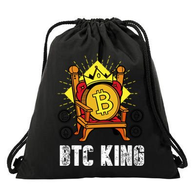 Bitcoin King Drawstring Bag