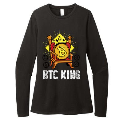 Bitcoin King Womens CVC Long Sleeve Shirt