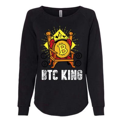 Bitcoin King Womens California Wash Sweatshirt