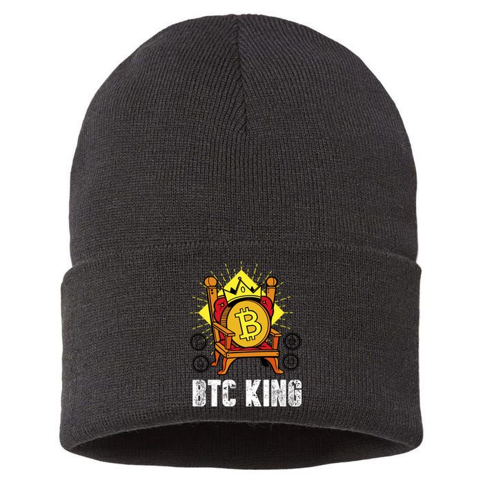 Bitcoin King Sustainable Knit Beanie