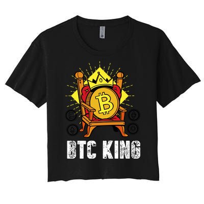 Bitcoin King Women's Crop Top Tee