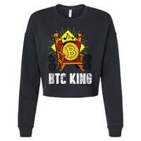 Bitcoin King Cropped Pullover Crew