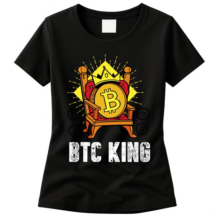 Bitcoin King Womens T-Shirt