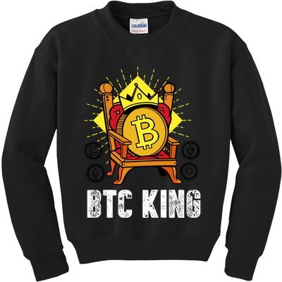 Bitcoin King Kids Sweatshirt