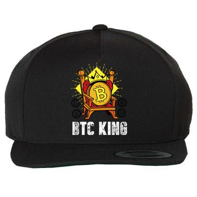 Bitcoin King Wool Snapback Cap