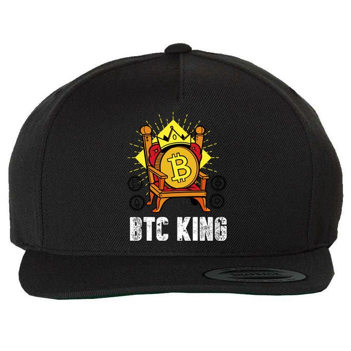 Bitcoin King Wool Snapback Cap