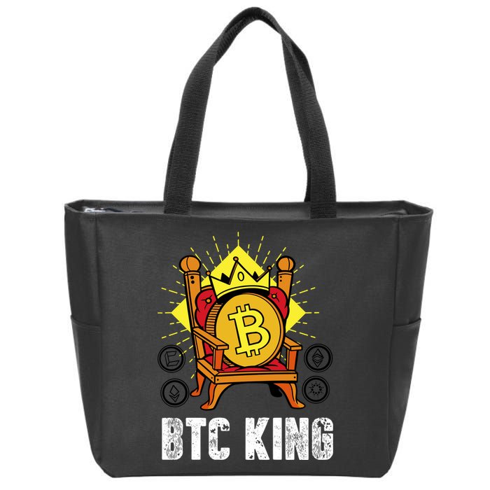 Bitcoin King Zip Tote Bag