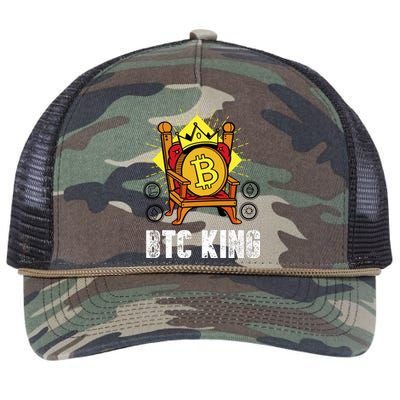 Bitcoin King Retro Rope Trucker Hat Cap