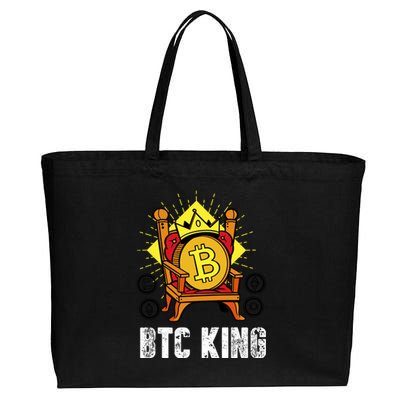 Bitcoin King Cotton Canvas Jumbo Tote