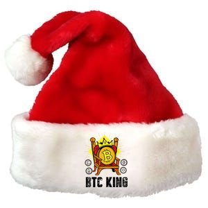 Bitcoin King Premium Christmas Santa Hat