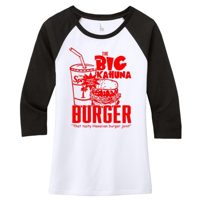 Big Kahuna Burger Women's Tri-Blend 3/4-Sleeve Raglan Shirt