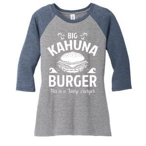 Big Kahuna Burger Inspired By Pulp Fiction Printed Women's Tri-Blend 3/4-Sleeve Raglan Shirt