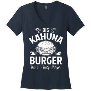 Big Kahuna Burger Inspired By Pulp Fiction Printed Women's V-Neck T-Shirt