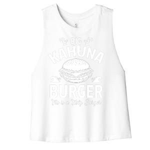 Big Kahuna Burger Inspired By Pulp Fiction Printed Women's Racerback Cropped Tank