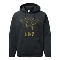 Bee Kind Beekeeping Gift Performance Fleece Hoodie