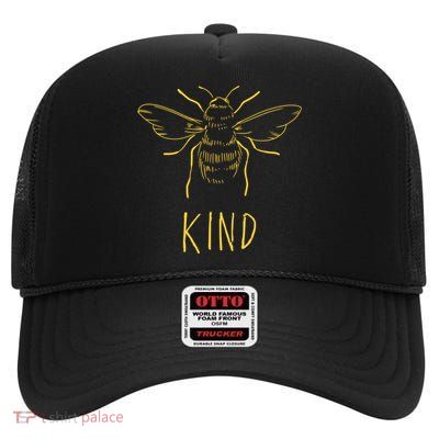 Bee Kind Beekeeping Gift High Crown Mesh Back Trucker Hat