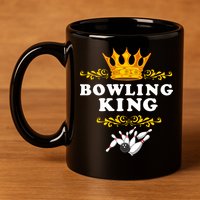 Bowling King 11oz C Handle Ceramic Mug