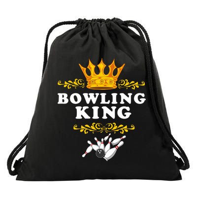 Bowling King Drawstring Bag