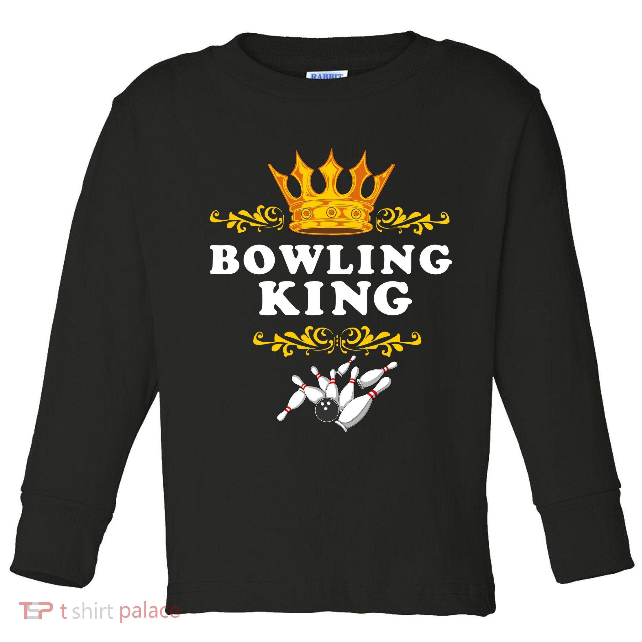 Bowling King Toddler Long Sleeve Shirt