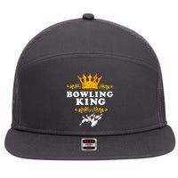 Bowling King 7 Panel Mesh Trucker Snapback Hat
